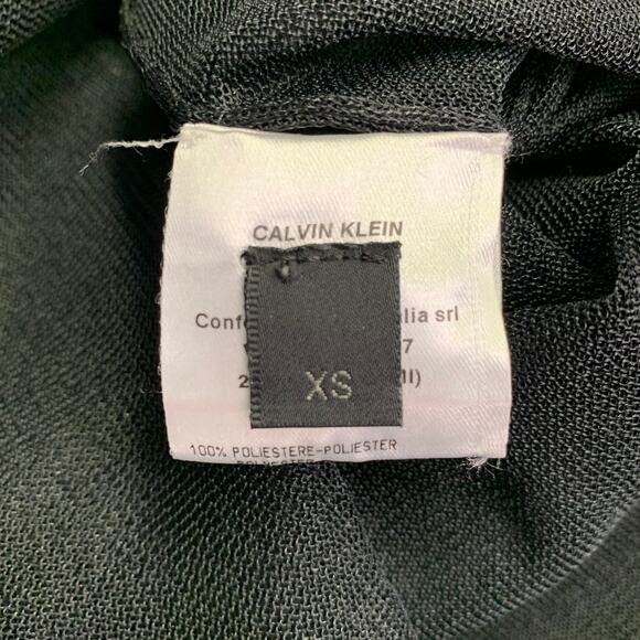 CALVIN KLEIN COLLECTION Size XS Wilson Black Mesh T-Shirt Dress - Picture 16 of 16